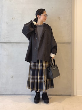 「アイテム（その他アウター）」を使った、西野きよさん（レディース・152cm・30代）の秋コーディネート