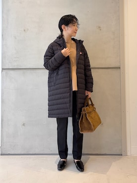 「アイテム（ヘアゴム）」を使った、西野きよさん（レディース・152cm）の秋コーディネート