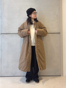 西野きよさん（レディース・152cm）の冬コーディネート