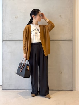 「アイテム（ローファー）」を使った、西野きよさん（レディース・152cm・30代）の秋コーディネート