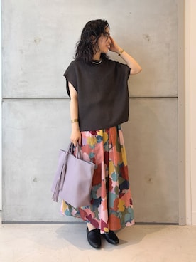 「アイテム（トートバッグ）」を使った、西野きよさん（レディース・152cm・30代）の夏コーディネート