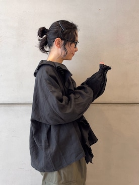 「アイテム（バレッタ/ヘアクリップ）」を使った、西野きよさん（レディース・152cm）の春コーディネート