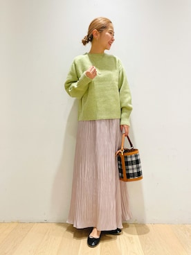 「チェック柄に恋してる」｜「アイテム（バレエシューズ）」を使った、今日の西野さん（レディース・152cm）の秋コーディネート