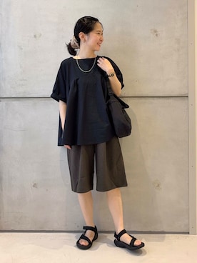 「アイテム（シュシュ）」を使った、今日の西野さん（レディース・152cm）の夏コーディネート
