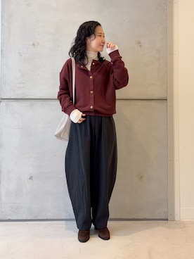 「アイテム（ショルダーバッグ）」を使った、西野きよさん（レディース・152cm・30代）の秋コーディネート