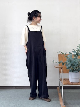「リネン」｜西野きよさん（レディース・152cm）の春コーディネート