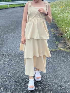 「JUNOAH」｜「アイテム（ワンピース/ドレス）」を使った、wataneさん（レディース・154cm）の夏コーディネート