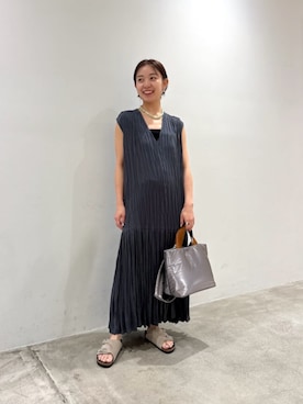 「BEAUTY&YOUTH UNITED ARROWS（ビューティーアンドユースユナイテッドアローズ）のアイテム（ワンピース）」を使った、關（seki）さん（レディース・154cm）の夏コーディネート