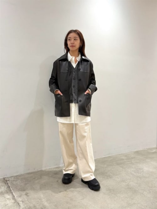 レザーライク カバーオール ジャケット（カバーオール）｜BEAUTY&YOUTH