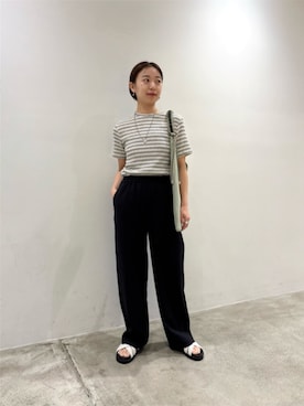 「BEAUTY&YOUTH UNITED ARROWS（ビューティーアンドユースユナイテッドアローズ）のアイテム（サンダル）」を使った、關（seki）さん（レディース・154cm）の夏コーディネート