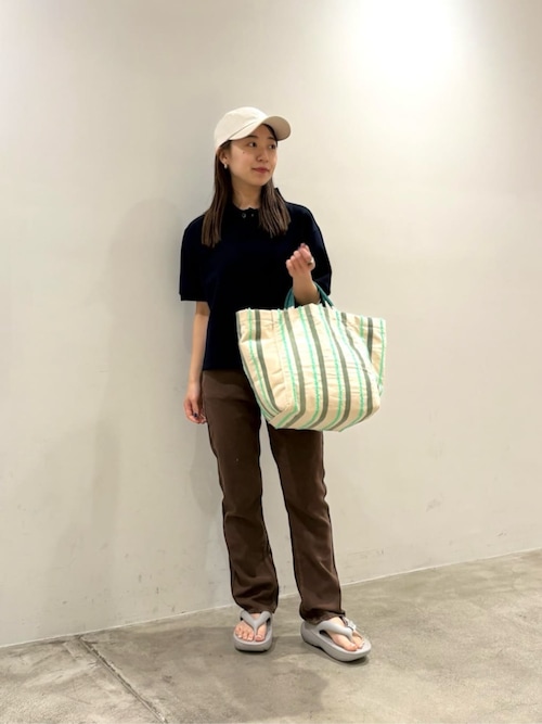 別注】＜beej＞ストライプ 刺繍 トートバッグ -2WAY-（トート