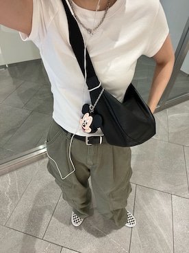 「レザーバッグ」｜claraさん（レディース・164cm）の春コーディネート