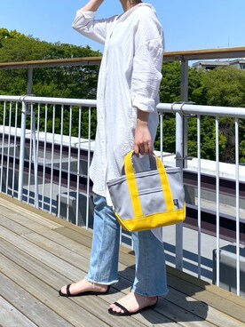 「SHENERY（シーナリー）のアイテム（シャツワンピース）」を使った、claraさん（レディース・164cm）の夏コーディネート