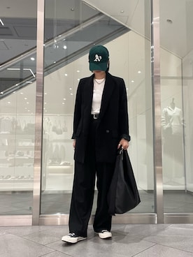 「レザーバッグ」｜claraさん（レディース・164cm）の春コーディネート