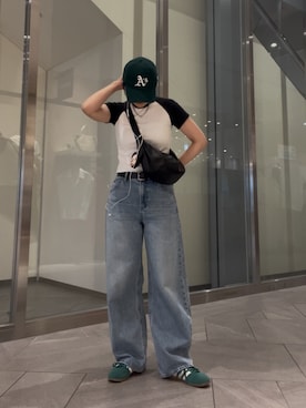 「レザーバッグ」｜claraさん（レディース・164cm）の春コーディネート