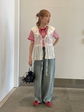 小林亜弥さん(レディース・158cm)の夏コーディネート