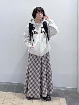 「アイテム（バックパック/リュック）」を使った、ちさん（レディース・152cm）の秋コーディネート
