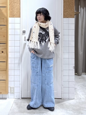 「アイテム（マフラー）」を使った、ちさん（レディース・152cm・20代）の秋コーディネート