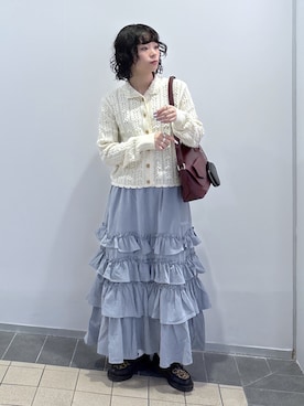 「アイテム（ポーチ）」を使った、ちさん（レディース・152cm）の秋コーディネート