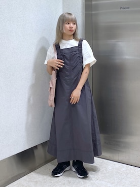 「MILKFED.」｜「アイテム（ワンピース/ドレス）」を使った、ちさん（レディース・152cm）の春コーディネート