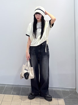 「アイテム（ポーチ）」を使った、ちさん（レディース・152cm）の夏コーディネート