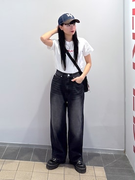 「アイテム（キャップ）」を使った、ちさん（レディース・152cm・20代）の夏コーディネート