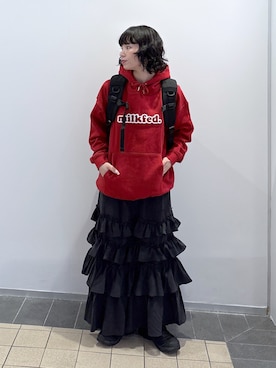 「アイテム（ポーチ）」を使った、ちさん（レディース・152cm）の秋コーディネート