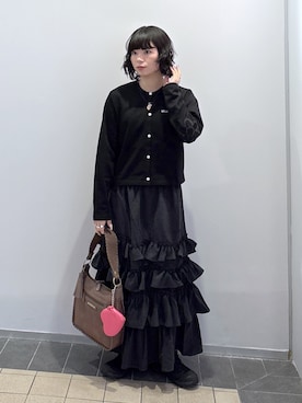 「アイテム（ポーチ）」を使った、ちさん（レディース・152cm）の秋コーディネート
