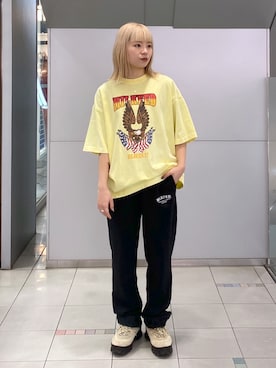 「MILKFED.」｜「アイテム（スウェットパンツ）」を使った、ちさん（レディース・152cm）の冬コーディネート