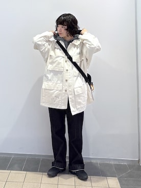 「アイテム（ミリタリージャケット）」を使った、ちさん（レディース・152cm）の秋コーディネート