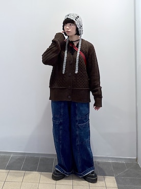 「アイテム（ニットキャップ/ビーニー）」を使った、ちさん（レディース・152cm）の秋コーディネート