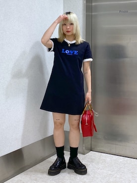 「MILKFED.」｜「アイテム（ワンピース/ドレス）」を使った、ちさん（レディース・152cm）の春コーディネート