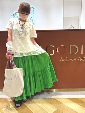 「アイテム（トートバッグ）」を使った、あっぷるぱい2024さん（レディース・157cm）の夏コーディネート