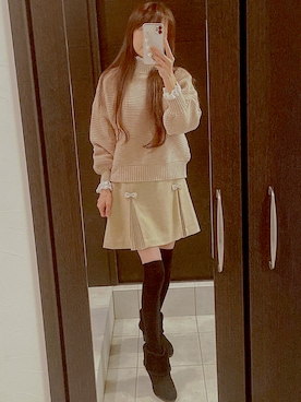 「Barbie（バービー）のアイテム」を使った、あっぷるぱい2024さん（レディース・157cm）の冬コーディネート