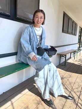 「LEPSIM（レプシィム）のソフトクッションパンプス　638849（パンプス、ブラック系）」を使った、hiromiさん（レディース・158cm）の春コーディネート