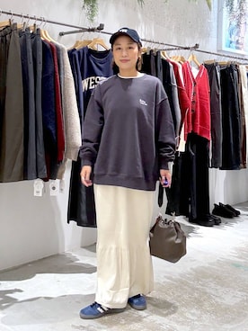 「アイテム（キャップ）」を使った、hiromiさん（レディース・158cm・40代）の秋コーディネート