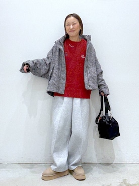 「アイテム（ブルゾン）」を使った、hiromiさん（レディース・158cm・40代）の冬コーディネート