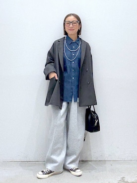 「アイテム（ジャケット/アウター）」を使った、hiromiさん（レディース・158cm・40代）の秋コーディネート