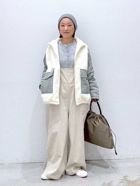 「アイテム（トートバッグ）」を使った、hiromiさん（レディース・158cm・40代）の冬コーディネート