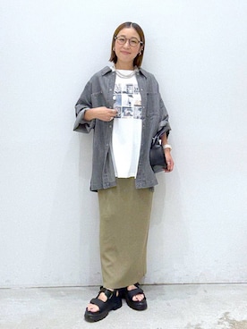 「アイテム（ハンドバッグ）」を使った、hiromiさん（レディース・158cm・40代）の夏コーディネート