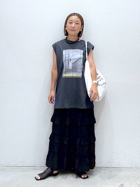 「アイテム（ネックレス）」を使った、hiromiさん（レディース・158cm・40代）の夏コーディネート