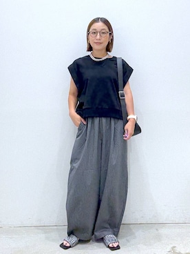 「アイテム（バンダナ/スカーフ）」を使った、hiromiさん（レディース・158cm・40代）の夏コーディネート