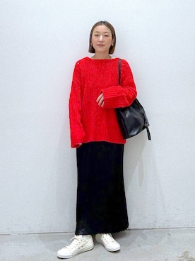 「アイテム（スカート）」を使った、hiromiさん（レディース・158cm・40代）の冬コーディネート