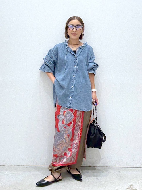 デニムフリルブラウス 579702（シャツ/ブラウス）｜LEPSIM（レプシィム