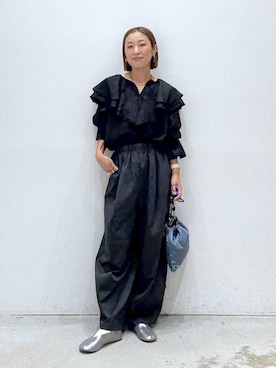 「アイテム（ショルダーバッグ）」を使った、hiromiさん（レディース・158cm・40代）の秋コーディネート