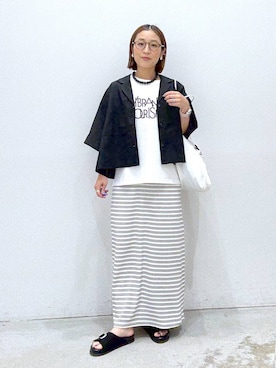 「アイテム（スカート）」を使った、hiromiさん（レディース・158cm・40代）の夏コーディネート