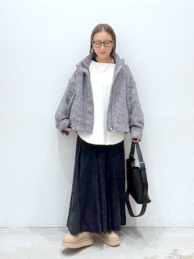 「アイテム（ブルゾン）」を使った、hiromiさん（レディース・158cm・40代）の秋コーディネート