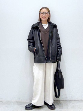 「アイテム（その他アウター）」を使った、hiromiさん（レディース・158cm・40代）の秋コーディネート