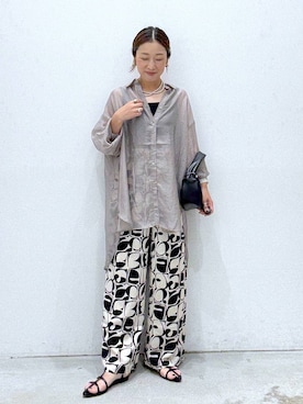「アイテム（ハンドバッグ）」を使った、hiromiさん（レディース・158cm・40代）の夏コーディネート