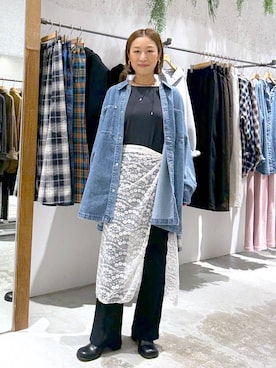 「アイテム（バンダナ/スカーフ）」を使った、hiromiさん（レディース・158cm・40代）の秋コーディネート